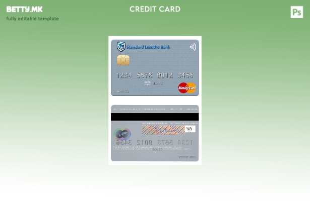 модерен стил Шаблон за мастер картички на Лесото Стандардна банка на Лесото